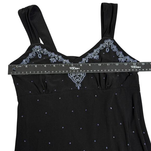 VTG Y2K Dressbarn Embellished Tank Top Sz M P Fairy‎ Whimsigoth Going Out USA - Picture 5 of 10